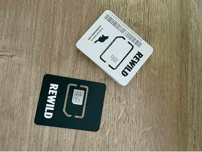Finished Rewild physical SIM cards